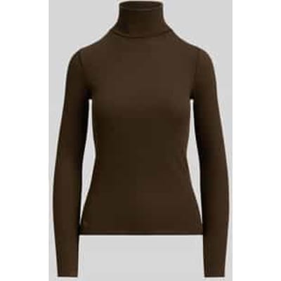Slim fit coltrui van mix van katoen en lyocell