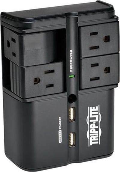 Tripp Lite SK40RUSBB Overspanningsbeveiliging 4 AC-uitgang(en) 120 V Zwart