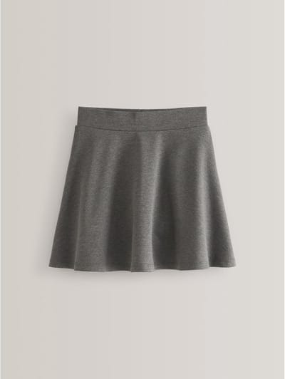 Next - Meisjes - Aantrekskirt voor school met jersey stretch - Grijs
