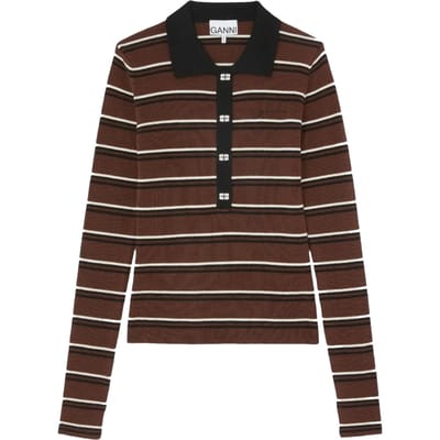Ganni T-shirt en Polo Multicolor