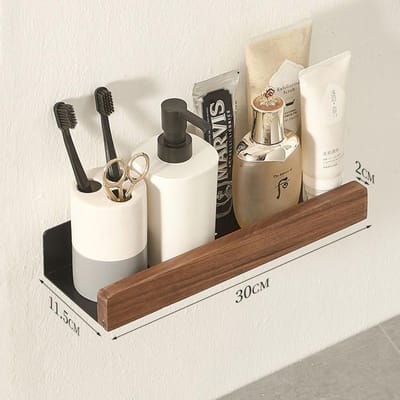 Massief Hout Wit Badkamerplank Hoekplank Douche Shampoo Cosmetica Planken Keuken Opbergrek Badkameraccessoires