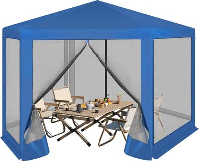 Tuinpaviljoen - Tuinpaviljoen - Beschermende schuilplaats - UV- en schaduwbescherming - Ademend muggennet - Eenvoudige montage - 380 cm x 250 cm x 328 cm