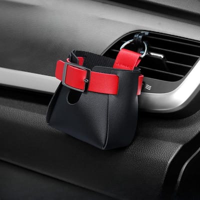 Opbergzak voor Auto Ventilatieopening, Opbergdoos, Airconditioning Vent, Telefoonhouder voor Auto, Diverse Hangende Tas, Auto Decoratiebenodigdheden