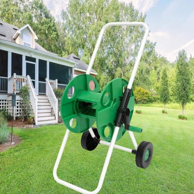 Slangwagen - Haspelwagen - Tuinslang Opbergen - Stabiele Constructie - 50 Meter Capaciteit - Groen