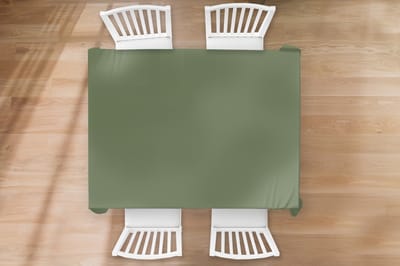 Tafelkleed - Tafellaken - 170x130 cm - Groen - Effen kleur - Olijfgroen - Binnen en Buiten