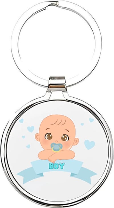 Akyol - its a boy Sleutelhanger - Baby - jongens - jongetje geboorte cadeau - geboorte jongen cadeau - it's a boy kraam cadeau - cadeau pakket - babyshower - baby sleutelhanger - cadeau - kado - geschenk - gift - 4 x 7,5 CM