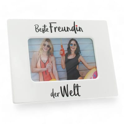Dailygoods- Fotolijst 'Beste Vriendin van de Wereld' - Vriendschapslijst - Foto 13x8 cm - Bescherming tegen Stof/Krassen - Praktisch Souvenir - Hoogwaardige Kwaliteit - Lijst
