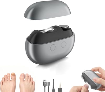 Nagelknipper - Eenvoudige nagelknipper - Elektrische Nagelknipper met LED Verlichting - Automatische Nageltrimmer - Oplaadbaar - Grijs