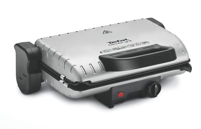 Tefal Minute Grill GC205012 Contactgrill - Barbecuestand - Regelbare temperatuur - Uitneembare Anti-aanbakplaten - Verticaal opbergen - 1600W - RVS
