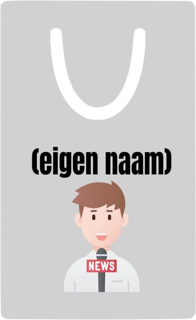 Hacebo® - journalist met eigen naam metalen boekenlegger - Journalist - mensen die werken als journalist - collega's - verjaardag - afscheidscadeau - geschenk - kado Bladwijzer boekenleggers - 7.6 cm x 5cm