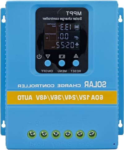 MPPT Zonnelaadregelaar - Zonnecontroller Energie - Energie Systeem Beheer - Maximale Zonne-energie Vangst - 60A tot 100A - Blauw