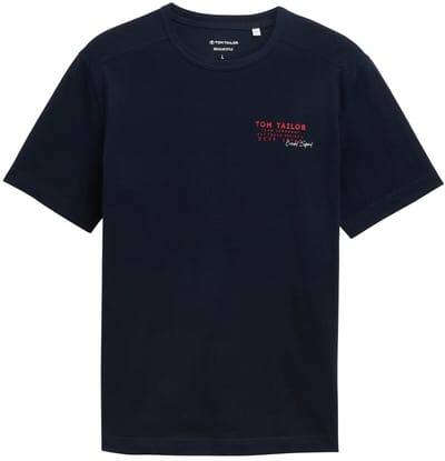 Tom Tailor - T-shirt met print - Maat S - sky captain blue