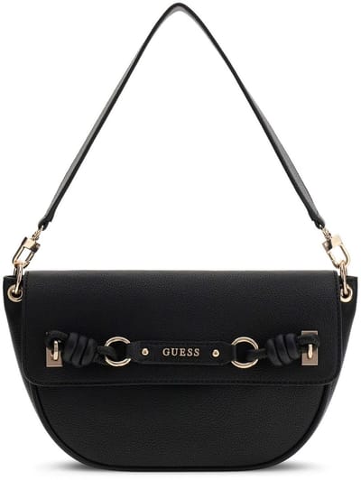 GUESS schoudertas Camelia Flap Shoulder Bag Black zwart