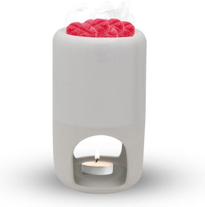 Scentchips® Shiny Duo - Waxbrander - Geurbrander - Oliebrander - Wax Melts Brander - Aromabrander - Ook Geschikt Voor Essentiële Oliën - Geurolie - Waxmelts - Wit