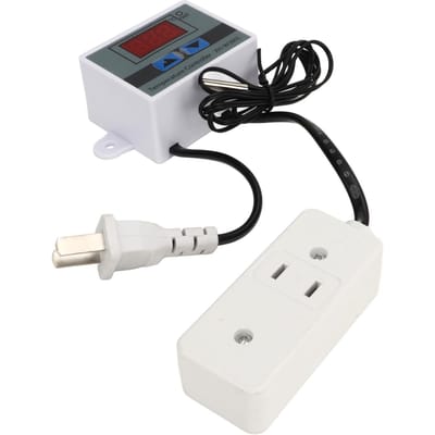Digitale Thermostaat Waterdichte Sonde Temperatuurregelaar Schakelaar Thermostaat Regelschakelaar white