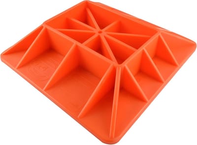 Krik Basis - Boerenkrik Ondersteuning - Offroad Stabiliteit - Gelegeerd Staal - 30x30x8cm - Rood