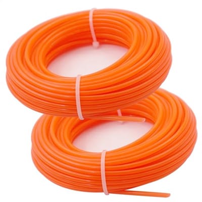 Grastrimmer lijn - Trimmerdraad spoel - Gazon onderhoud - Rond profiel - 60 meter totaal - Oranje