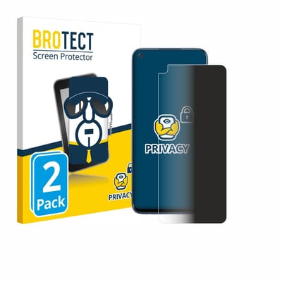 BROTECT - privacy screenprotector voor realme 7 5G - Folie Beschermfolie Blauwlichtfilter 2 Stuks