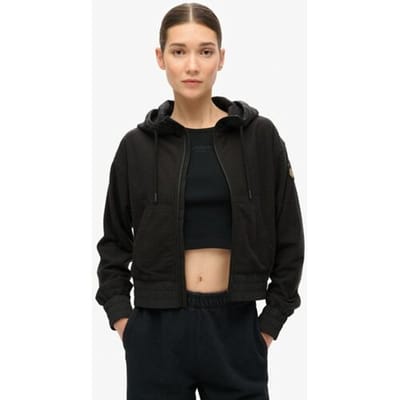Superdry - Sport Tech Grid Fleece ritshoodie - Dames - Hoodies
