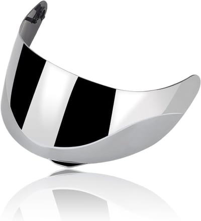 Helm Lens Vizier - Motorfiets Wind Shield - Helm Lens Vizier Shield Full Face Fit Voor AGV K1 K3 SV K5 K5-S (zilver)