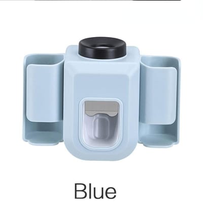 1 Stuks Wall Mount Elektrische Tandenborstelhouder Dubbele Gat Automatische Tandpasta Dispenser Badkamer Accessoires Waterdichte Tandpasta Knijper
