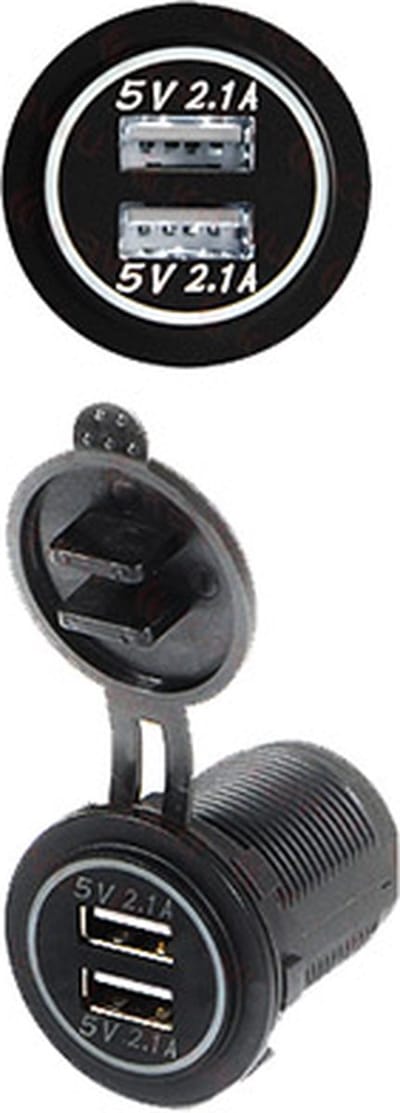 Dubbele USB inbouwsocket