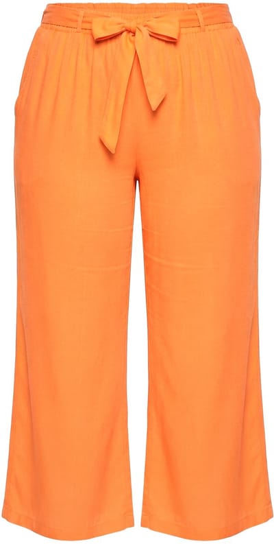 MIAMODA - Dames - Culotte wijde recht pijp strikceintuur - Perzik - Maat 42