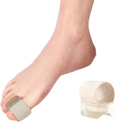 1 Paar Teen Scheider - Bunion Corrector, Hallux Valgus Splint, Teen Straightener – Voetverzorging & Orthopedische Bescherming - Beige - Maat S