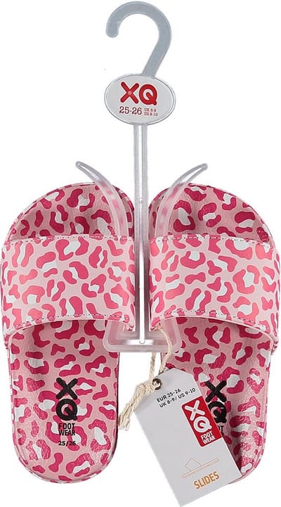 XQ Footwear - Slippers - Panterprint - Roze - Maat 29/30