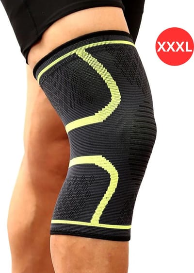 Bovista Sportbrace Knie - Kniebrace - Knee Sleeves Powerlifting - Knee Support - Compressie Knie Brace - Knee Wraps - Dames - Heren - Groen - Maat XXXL