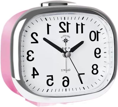 Stille Wekker - Analoge Klok - Wakker Worden - Nachtlicht Functie - 4.1 Inch - Roze