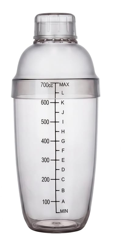 Plastic Afneembare Melkthee Mengshaker Beker Fles met Meetschaal voor Professionele Barkeepers Beginners Thuisbars