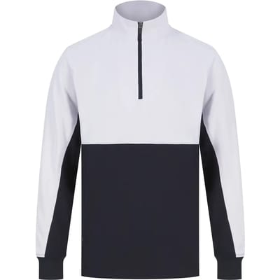 Adults 1/4 Zip Tracksuit Top met rits Navy/White - XXS