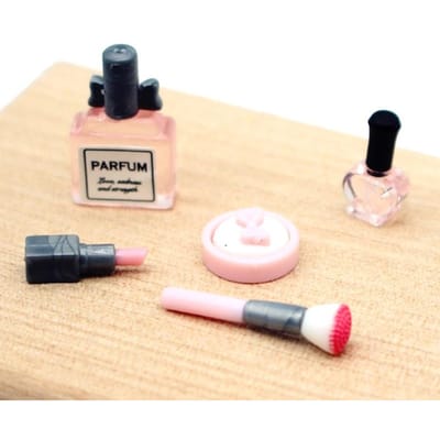 1Set1:12 Poppenhuis Miniatuur Cosmetica Lippenstift Poeder Parfum Make-up Kwast Model Poppen Make-up Scène Decoratie Accessoires