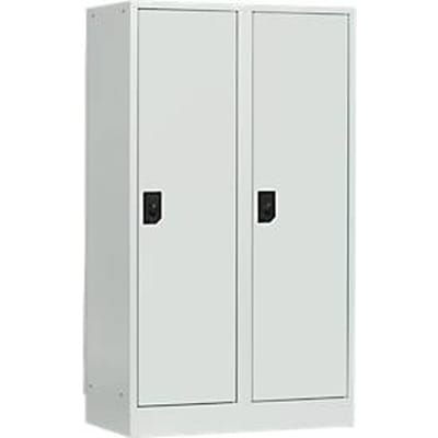 Schoollocker, compartimentbreedte 400 mm, 2 compartimenten, lichtgrijs/lichtgrijs
