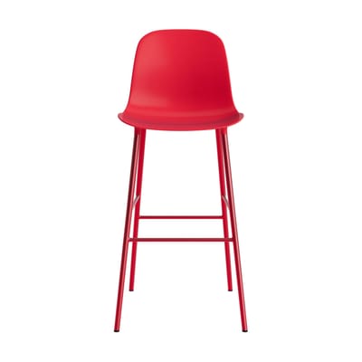 Normann Copenhagen Form Barstoel staal - NormannCopenhagenFormBrightRed - 75 cm