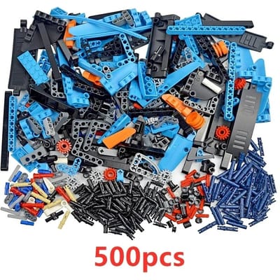 Grote Hoeveelheid Technische Onderdelen Pin Hefarm Blokken Studless Balk As Stekker Connector Paneel Tandwiel 9686 Bouwstenen Compatibel Leduo Speelgoed