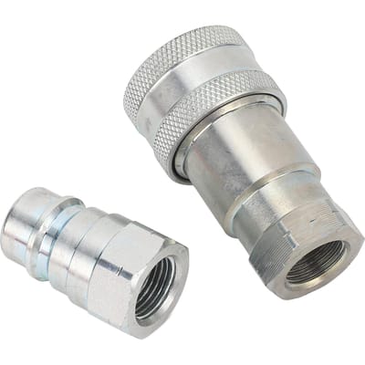 2 Stuks Hydraulische Snelkoppeling Mannelijk en Vrouwelijk 38in NPT Draad ISO5675 Hydraulische Snelkoppeling