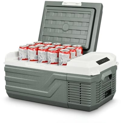 Koelbox - Elektrische Koelbox 12 en 230 Volt - Koeltas Auto - Grijs