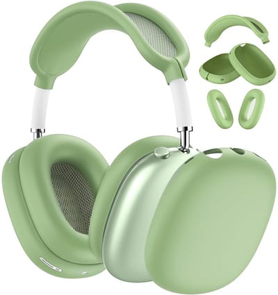 Beschermhoesje voor oordopjes om je oordopjes te beschermen tegen krassen en beschadigingen, Zacht siliconen,geschikt voor AirPods Max oordopjes - Zilver