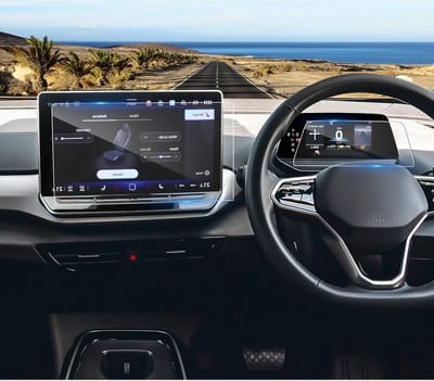 Set van 2 gehard glazen screenprotectors voor navigatiescherm en dashboard, geschikt voor VW ID.3, ID.4, ID.5 en ID.Buzz 2024-2025, 32.9 Inch en 5.3 Inch, krasbestendig en eenvoudig aan te brengen