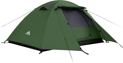 Lichte en waterdichte tent voor 2 personen, ideaal voor trekking, festivals en 3-4 seizoenen gebruik, eenvoudig op te zetten.