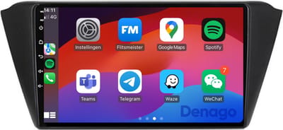 CarPlay autoradio geschikt voor Skoda Fabia | 2013 t/m 2019 | Android 13 | 9 inch | Draadloos Apple CarPlay & Android Auto | 2GB + 32GB | QuadCore processor | Denago DNG-A274 | 2025 model | 2013 2014 2015 2016 2017 2018 2019 | Bluetooth & Wifi