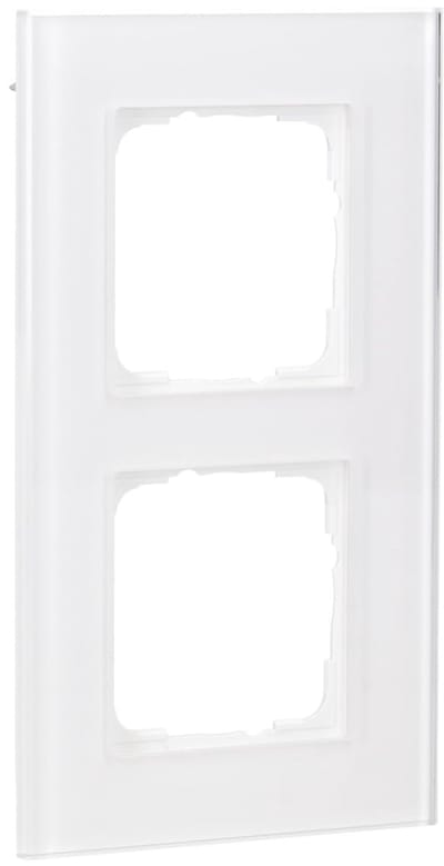 Unyqoos® Dubbel afdekraam van glas in stijlvolle witte uitvoering voor elk interieur
