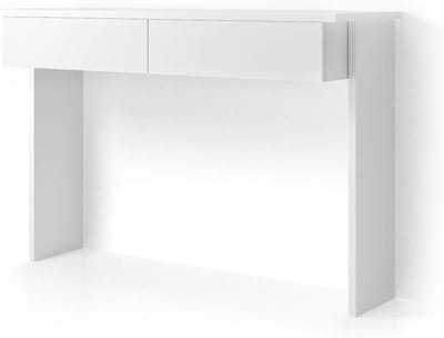 Witte Kaptafel 120 cm met Uittrekbare Laden