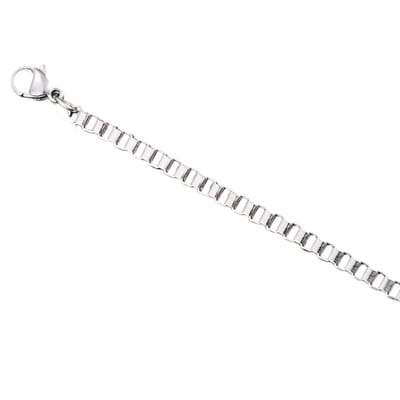 Aramat Jewels | Halskettingen | Stalen Venetiaanse Ketting Zilverkleurig – Elegante Schakelketting RVS Unisex | 45cm / 1mm |45cm | | Staal | Volwassenen | Verkleurd niet