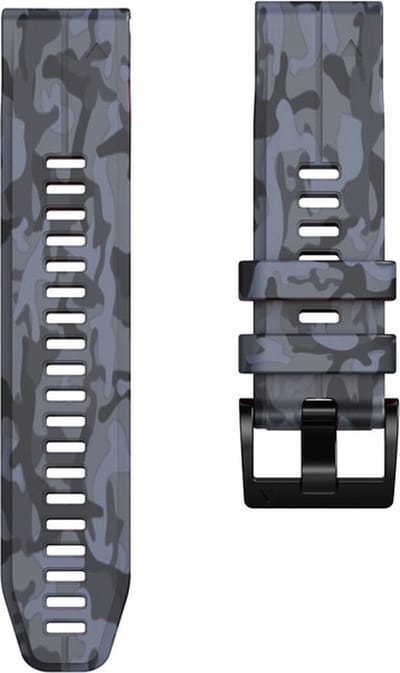 Siliconen bandje - geschikt voor Garmin Fenix 5 / 5 Plus / 6 / 6 Pro / 7 / 7 Pro / 8 (47 mm) / E (47 mm) / Epix (Pro) (2) 47 mm / Quatix 5 / 6 / 7 / 7 Pro / Approach S60 / S62 / S70 47 mm / MARQ / D2 Delta / D2 Mach 1 / Descent G1 - camouflage grijs