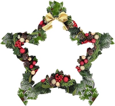 Draadkrans Frame - Bloemen Ring - Bloemstuk Maken - Robuust IJzer - 63x9x63mm - Ster Vorm