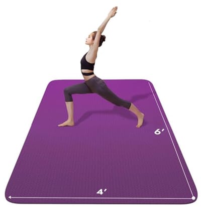 Extra brede yogamat - 15 cm x 10 cm, antislip TPE oefenmat voor yoga, pilates en fitness