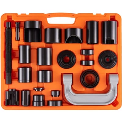 VEVOR 25-delige kogelgewrichttrekker, kogelgewricht-extractorset, 520 x 430 x 90 mm, universele kogelgewricht-uitpersset, koolstofstalen autogereedschapsset met koffer, kogelgewrichttrekker